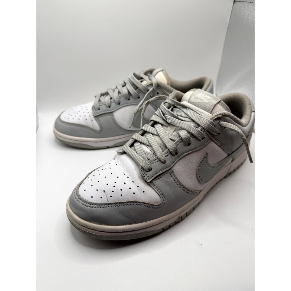 Nike Dunk Low DD1391-103 Men's 9.5 Shoes‎ White Gray Fog Solo Swoosh Sneakers